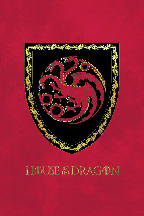 Europosters Plakát, Obraz - House of Dragon - Targaryen Shield, 26.7 × 40 cm