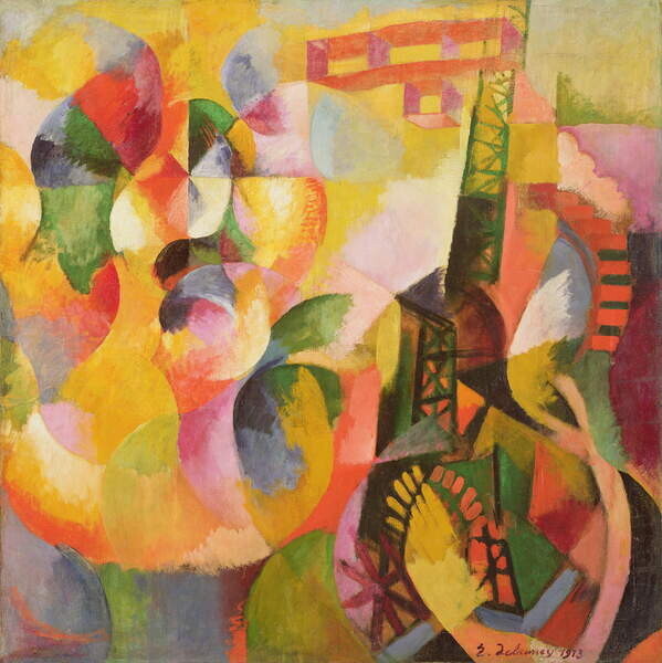 Delaunay, Robert Plakát, Obraz - Sun Tower, Airplane, 1913, Delaunay, Robert, 40 × 40 cm