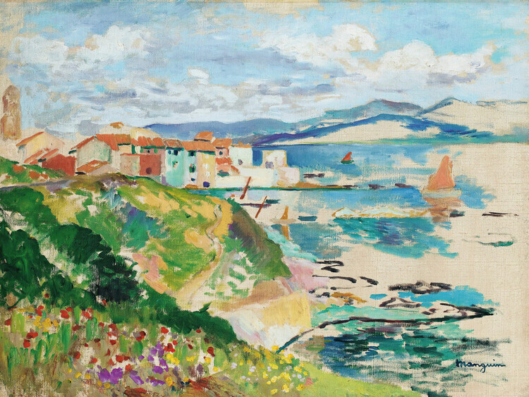 Henri Manguin Plakát, Obraz - View of La Ponche, Saint-Tropez, Henri Manguin, 40 × 30 cm