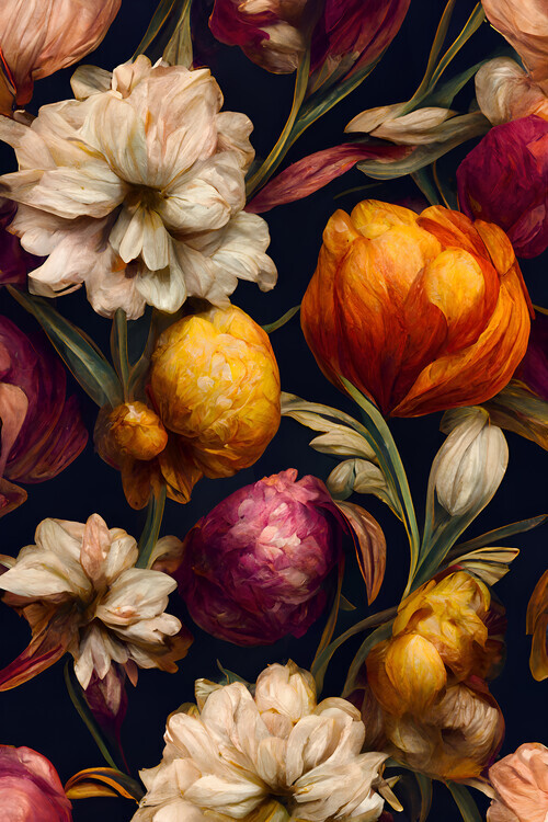 Treechild Plakát, Obraz - Romantic Flowers, Treechild, 26.7 × 40 cm