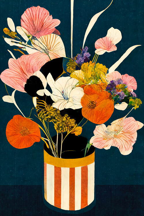 Treechild Plakát, Obraz - Flowers At Night, Treechild, 26.7 × 40 cm