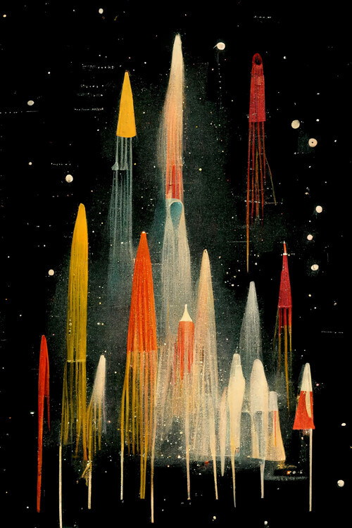 Treechild Plakát, Obraz - Rockets, Treechild, 26.7 × 40 cm