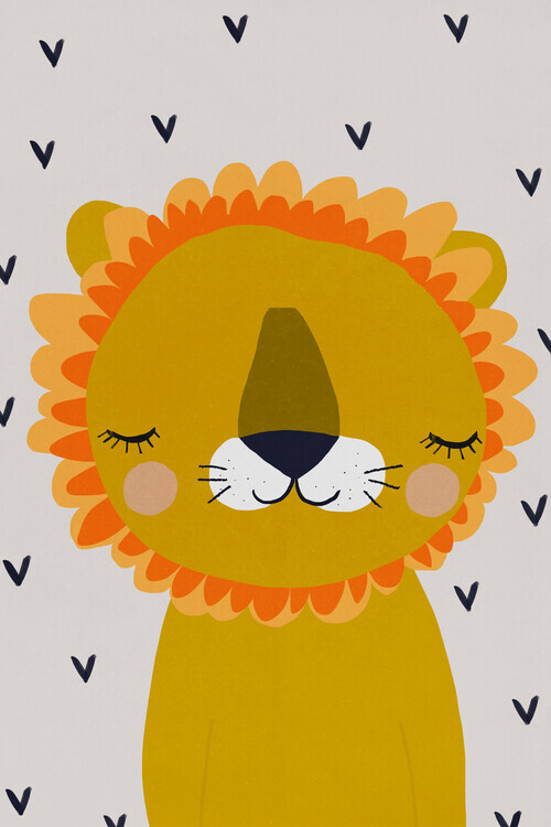 Treechild Plakát, Obraz - Little Lion, Treechild, 26.7 × 40 cm