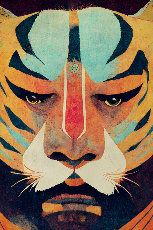 Treechild Plakát, Obraz - Strong Tiger, Treechild, 26.7 × 40 cm