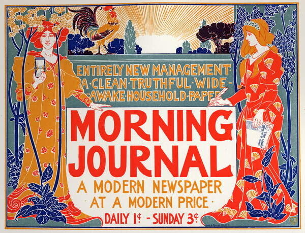 Rhead, Louis John Plakát, Obraz - Morning Journal, Rhead, Louis John, 40 × 30 cm