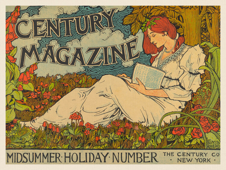 Lous Rhead Plakát, Obraz - Century Magazine, Midsumer Holiday Number, Lous Rhead, 40 × 30 cm