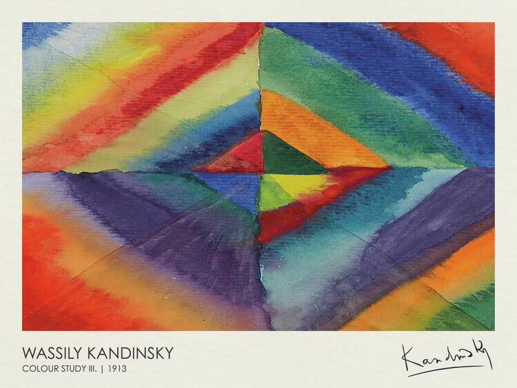 Wassily Kandinsky Plakát, Obraz - Colour Study III. (1913), Wassily Kandinsky, 40 × 30 cm