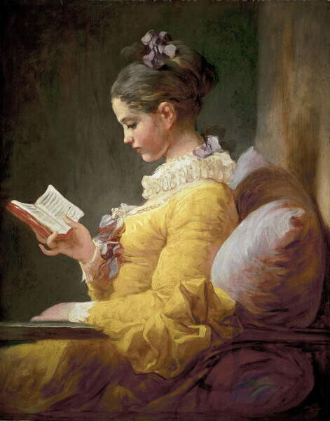 Fragonard, Jean-Honore Plakát, Obraz - Young Girl Reading, c.1770, Fragonard, Jean-Honore, 30 × 40 cm