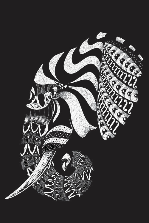 Jay Stanley Plakát, Obraz - Ornate Elephant II, Jay Stanley, 26.7 × 40 cm