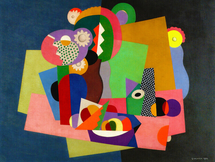 Georges Valmier Plakát, Obraz - Flowers & Fruit, Georges Valmier, 40 × 30 cm