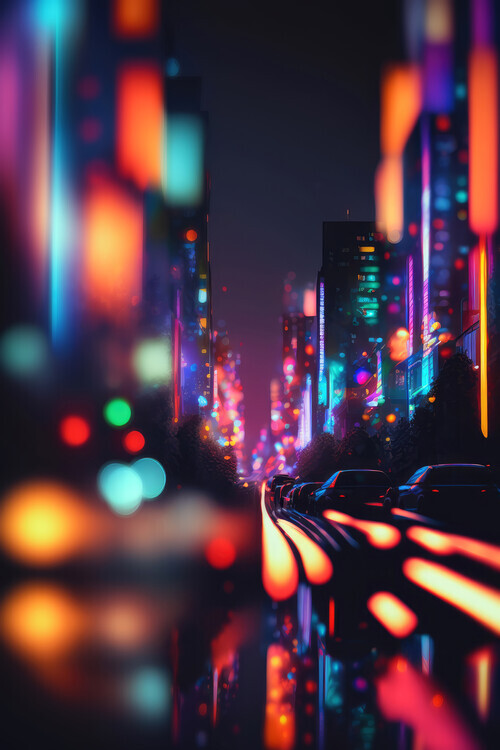 Treechild Plakát, Obraz - Vibrant City, Treechild, 26.7 × 40 cm