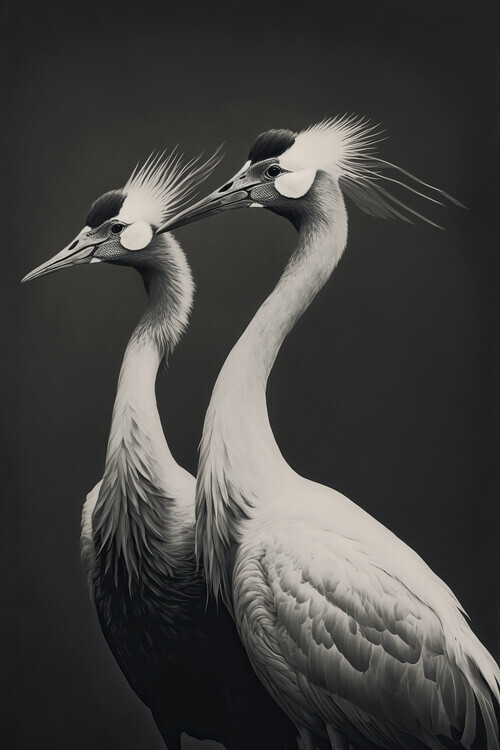Treechild Plakát, Obraz - Cranes, Treechild, 26.7 × 40 cm