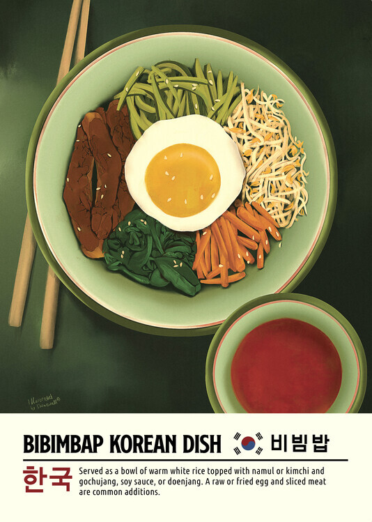 Dionisis Gemos Plakát, Obraz - Bibimbap, Dionisis Gemos, 30 × 40 cm