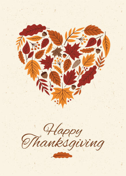discan Plakát, Obraz - Thanksgiving card with autumn Leaves Heart., discan, 30 × 40 cm