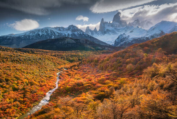 FEBRUARY Plakát, Obraz - Autumn Fitz Roy, Argentina., FEBRUARY, 40 × 26.7 cm