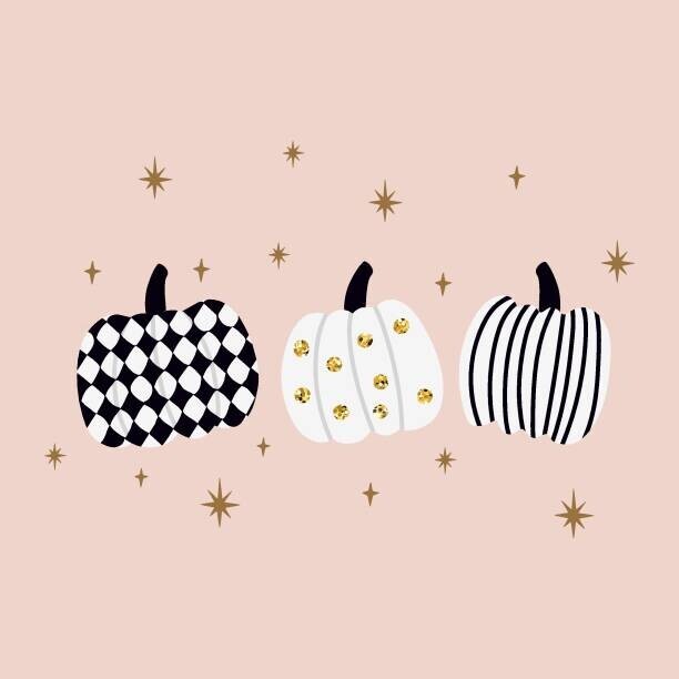 Yulia Lisitsa Plakát, Obraz - Three Halloween pumpkins with gold glitter., Yulia Lisitsa, 40 × 40 cm