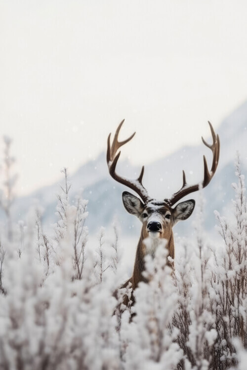 Treechild Plakát, Obraz - Curious Deer, Treechild, 26.7 × 40 cm