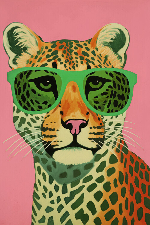 Treechild Plakát, Obraz - Leo With Glasses, Treechild, 26.7 × 40 cm