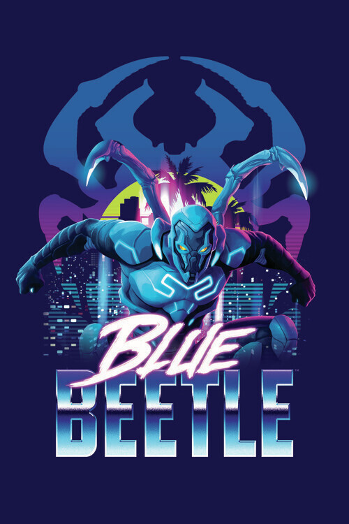 Europosters Plakát, Obraz - Blue Beetle - Blue Night, 26.7 × 40 cm
