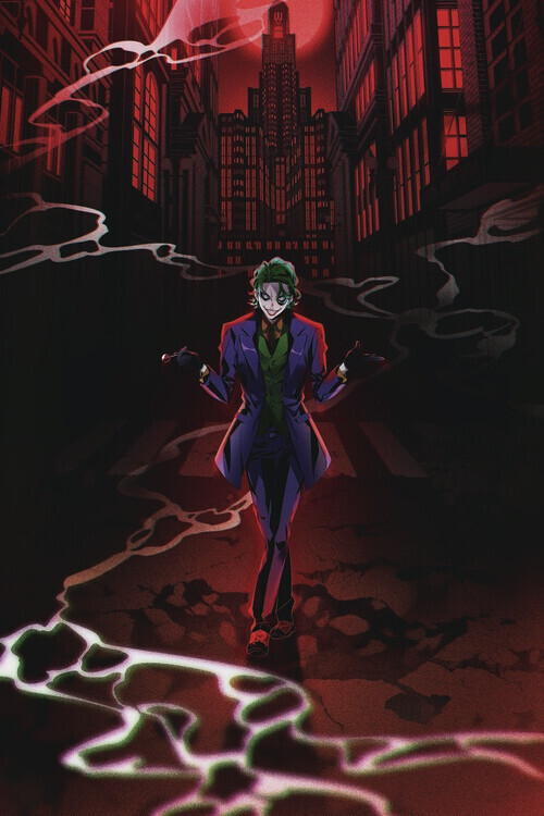 Europosters Plakát, Obraz - Joker - Red Lights, 26.7 × 40 cm