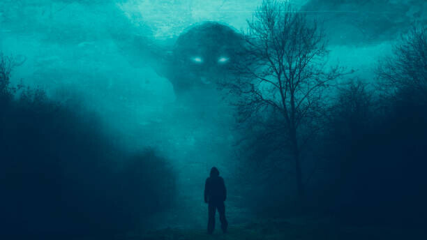 David Wall Plakát, Obraz - A horror monster concept of a, David Wall, 40 × 22.2 cm