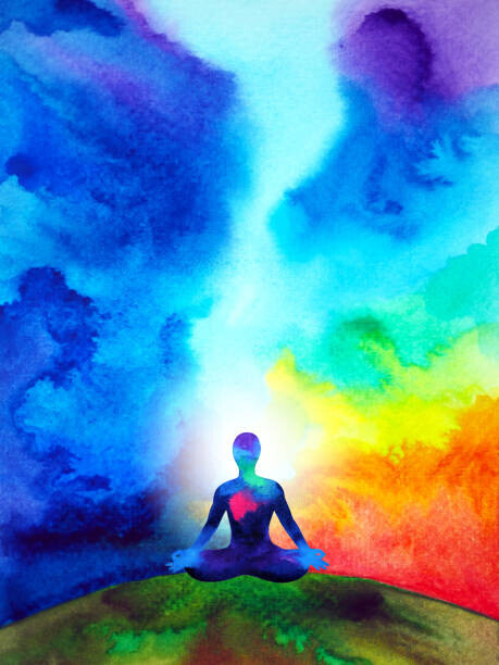 Benjavisa Plakát, Obraz - human meditate mind mental health yoga, Benjavisa, 30 × 40 cm