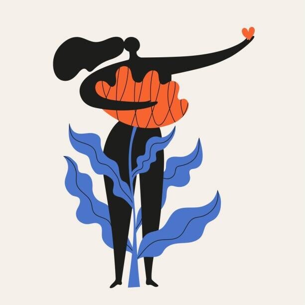 julymilks Plakát, Obraz - Vector illustration with cartoon black woman, julymilks, 40 × 40 cm