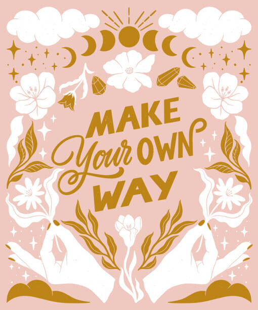 ElenKoss Plakát, Obraz - Make your own way- inspirational hand, ElenKoss, 33.3 × 40 cm