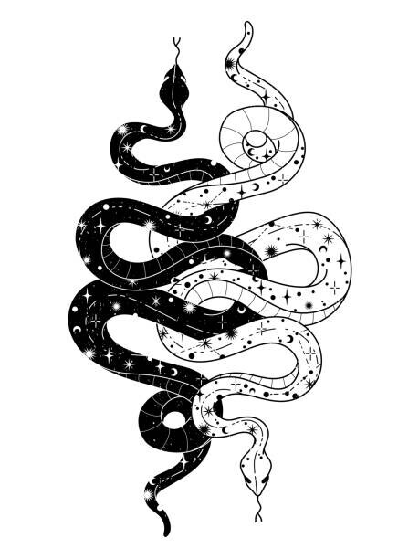 Martyshova Plakát, Obraz - Occult trendy hand drawn illustration with, Martyshova, 30 × 40 cm