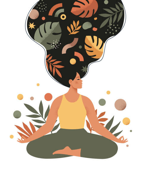 Angelina Bambina Plakát, Obraz - Mindfulness, meditation and yoga background in, Angelina Bambina, 30 × 40 cm