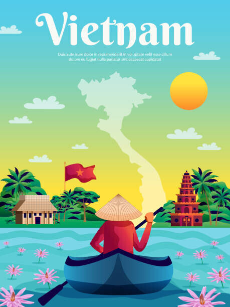 Macrovector Plakát, Obraz - vietnam poster, Macrovector, 30 × 40 cm