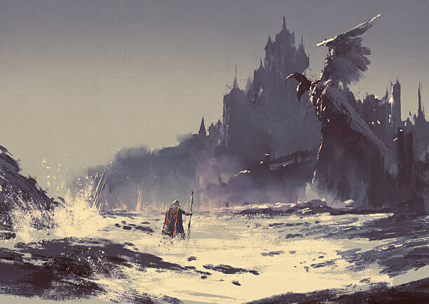 Grandfailure Plakát, Obraz - dark fantasy castle, Grandfailure, 40 × 30 cm