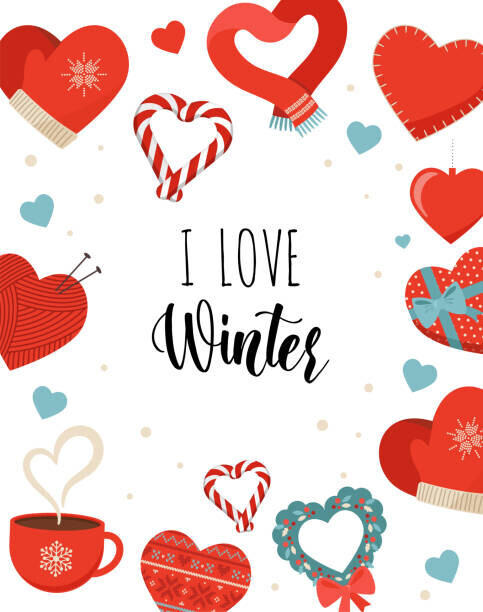 ma_rish Plakát, Obraz - Winter love. I love winter card,, ma_rish, 30 × 40 cm