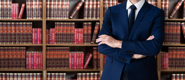 AndreyPopov Plakát, Obraz - Male Attorney With Arms Crossed. Lawyer, AndreyPopov, 50 × 21.8 cm