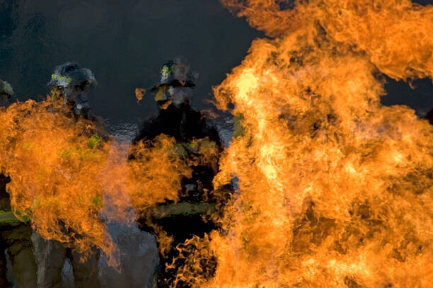 shaunl Plakát, Obraz - Fire Fighting, shaunl, 40 × 26.7 cm