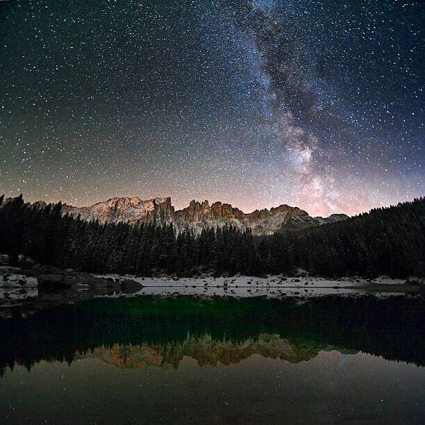 Scacciamosche Plakát, Obraz - Milky Way in the Alps, Scacciamosche, 40 × 40 cm