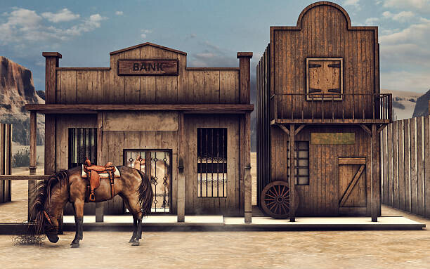 FairytaleDesign Plakát, Obraz - Wild West bank, FairytaleDesign, 40 × 26.7 cm