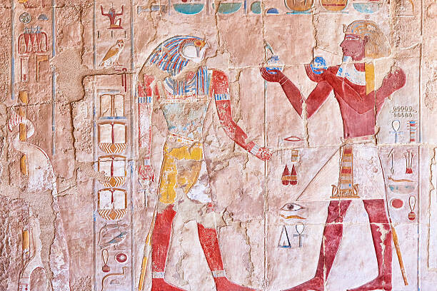 Peter Unger Plakát, Obraz - Hieroglyphs at the Temple of Queen Hatshepsut, Peter Unger, 40 × 26.7 cm