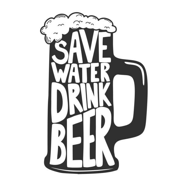ioanmasay Plakát, Obraz - Save water drink beer. Beer mug, ioanmasay, 40 × 40 cm