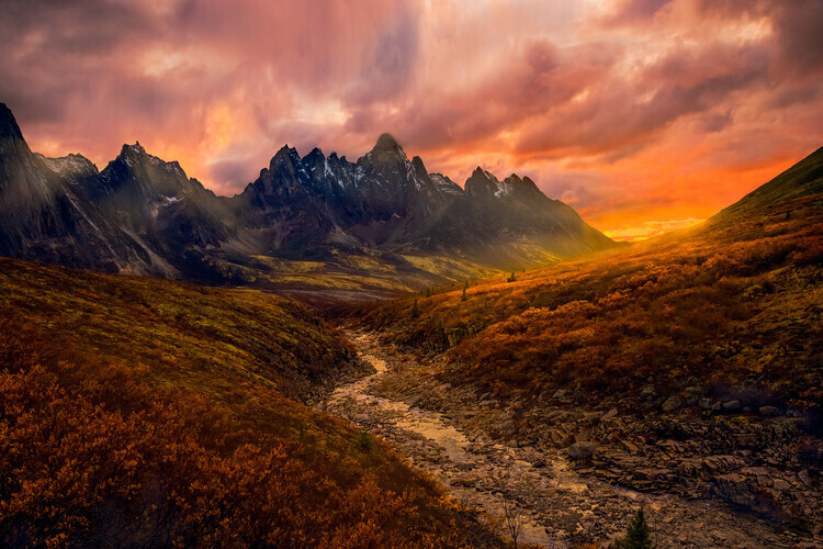 Greg Stokesbury Plakát, Obraz - Yukon Sunset, Greg Stokesbury, 40 × 26.7 cm