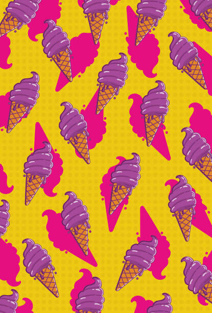 LucidSurf Plakát, Obraz - Pop Art Ice Cream Cartoon, LucidSurf, 26.7 × 40 cm