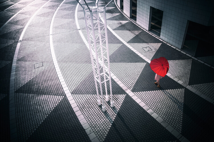 Daisuke Kiyota Plakát, Obraz - Red Umbrella, Daisuke Kiyota, 40 × 26.7 cm