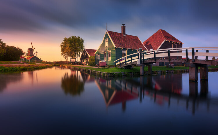 Jesus M. Garcia Plakát, Obraz - Zaanse Schans Green House, Jesus M. Garcia, 40 × 24.7 cm