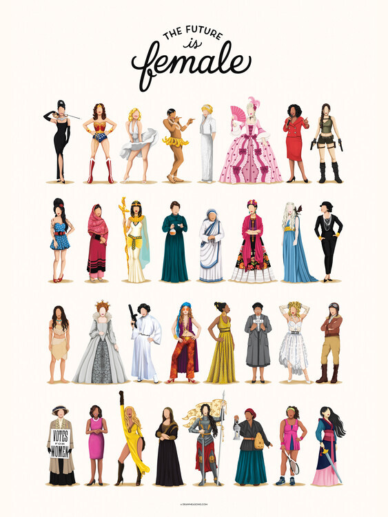 Nour Tohme Plakát, Obraz - The Future is Female, Nour Tohme, 30 × 40 cm