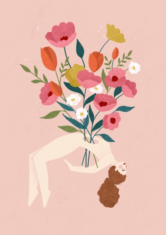 Bea Muller Plakát, Obraz - I'm a Flower, Bea Muller, 30 × 40 cm