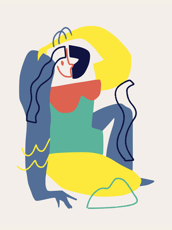 Little Dean Plakát, Obraz - Colorful Abstract Figure, Little Dean, 30 × 40 cm