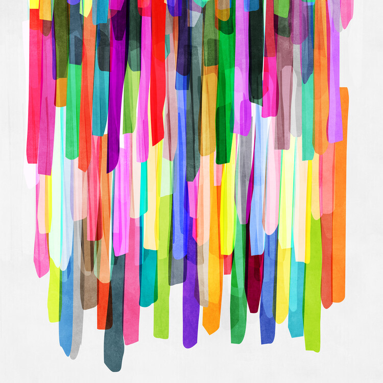 Mareike Bohmer Plakát, Obraz - Colorful Stripes 4, Mareike Bohmer, 40 × 40 cm