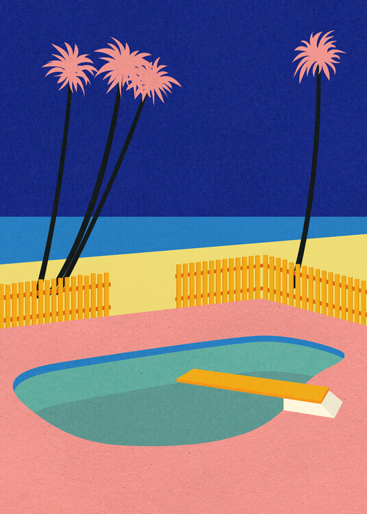 Rosi Feist Plakát, Obraz - Malibu Beach, Rosi Feist, 30 × 40 cm