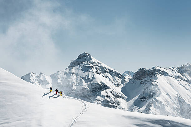 Andre Schoenherr Plakát, Obraz - backcountry skiing, Andre Schoenherr, 40 × 26.7 cm
