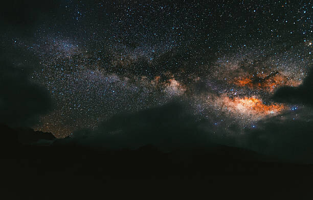 Sino Images Plakát, Obraz - Milky Way galaxy on night sky, Sino Images, 40 × 26.7 cm